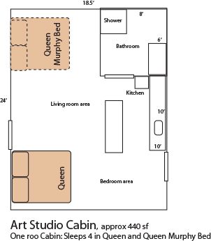 Art Studio Cabin floorplan