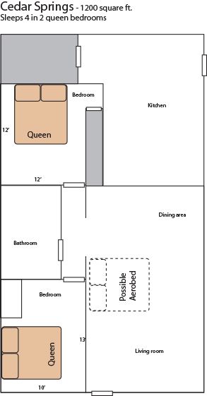 Cedar Springs Cabin floorplan