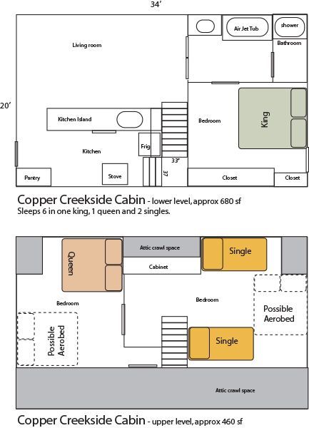 Copper Creekside Cabin floorplan