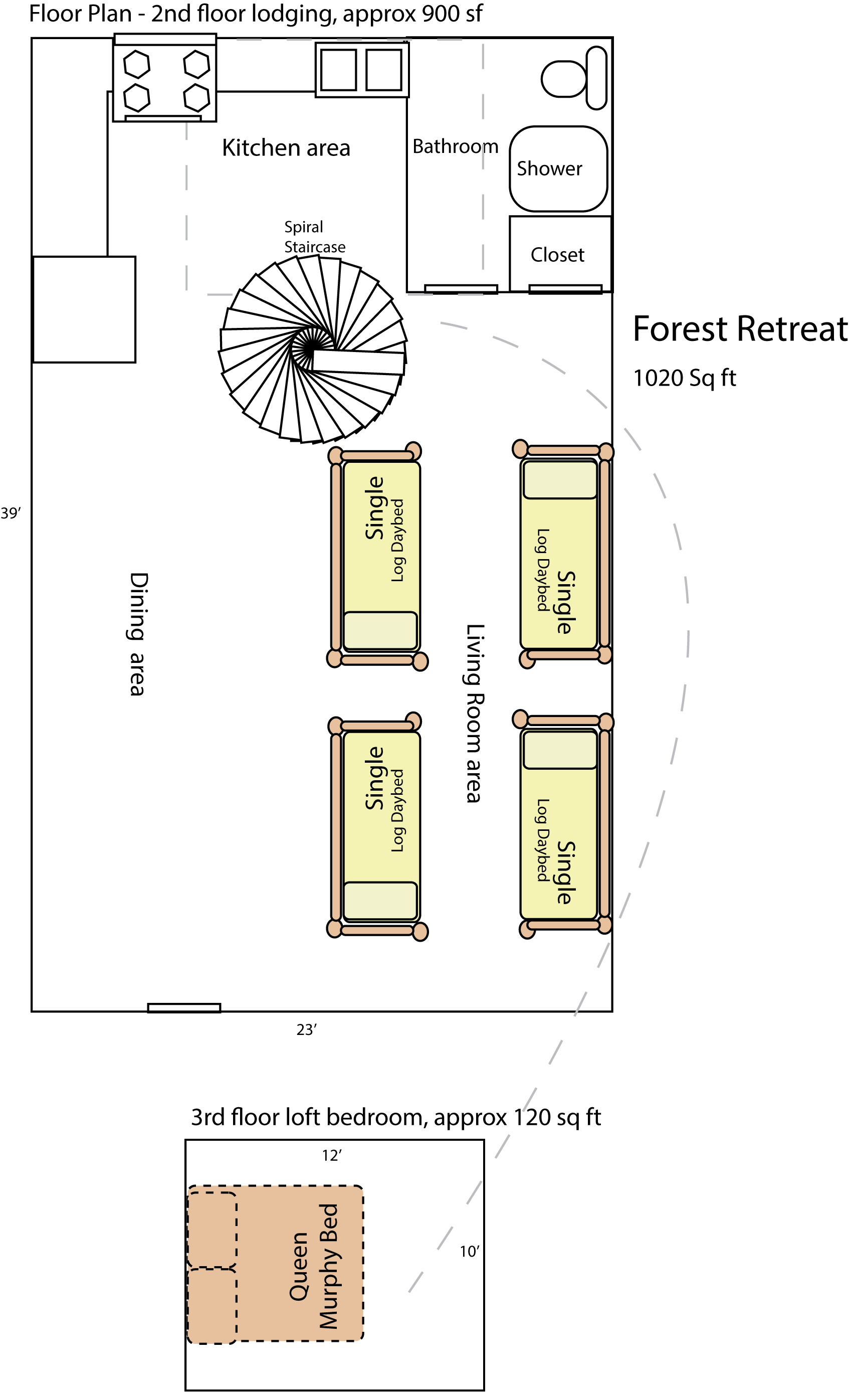 Forest Retreat Cabin floorplan
