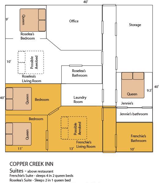Frenchie's Suite floorplan